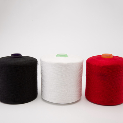 100% Spun Polyester Raw White Yarn Sewing Thread 50S / 3 High Tenacity Fine Evenness